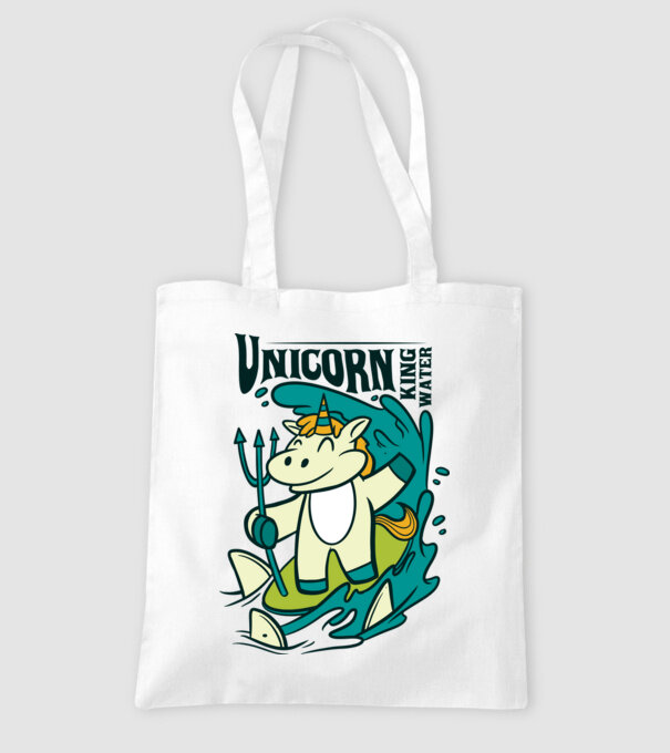 Unicorn regele apelor model alb pe tricou