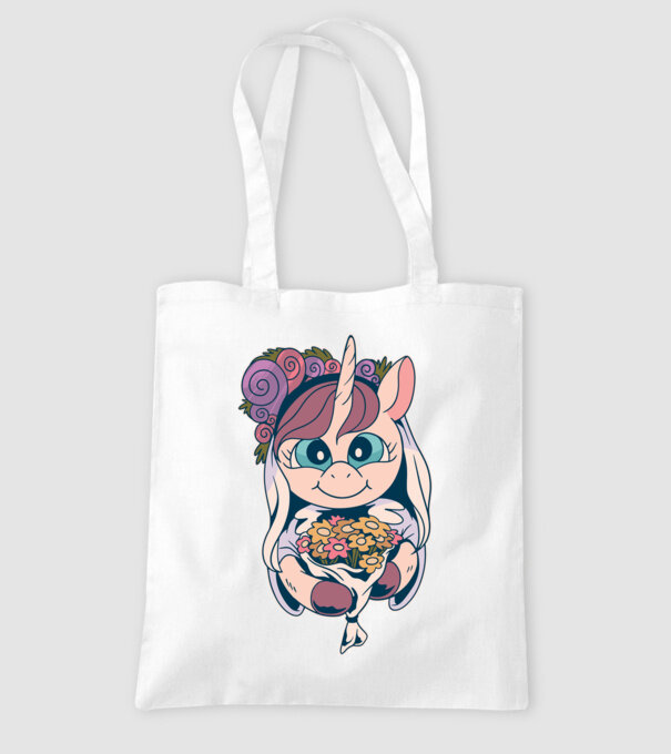 Unicorn Mireasă model alb pe tricou