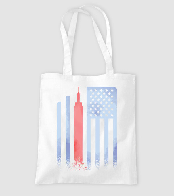 Usa Empire State Building model alb pe tricou