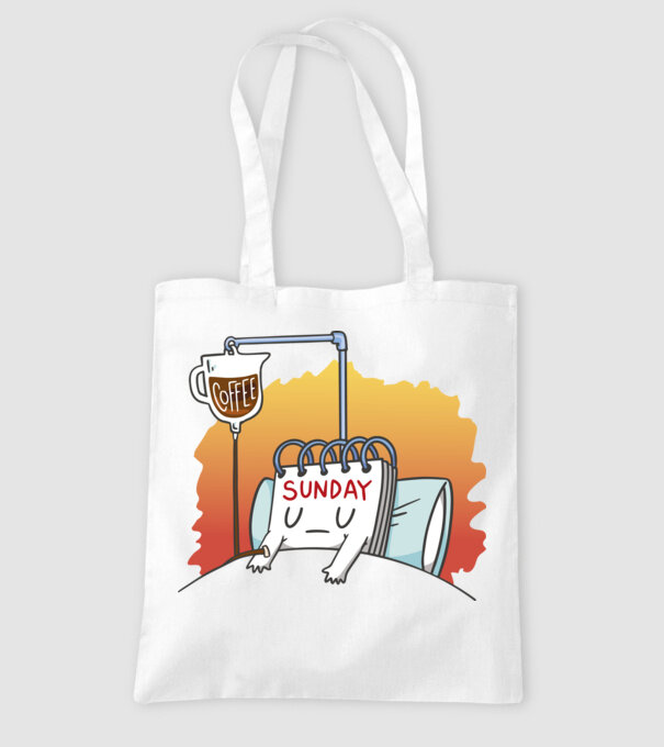 Oboseala de duminică model alb pe tricou