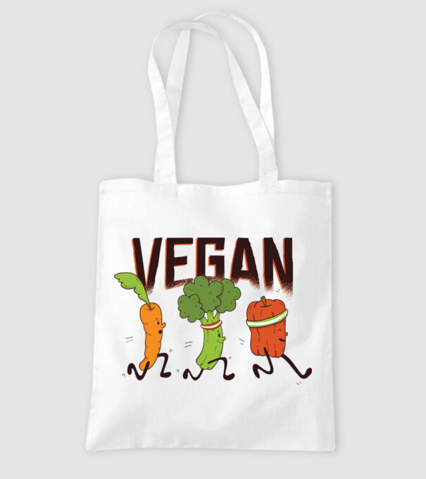 Legume vegan model alb pe tricou