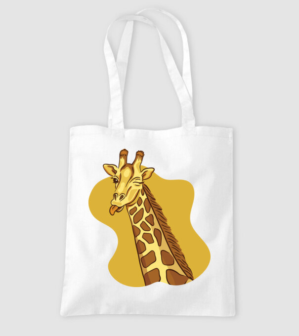 Girafă amuzantă model alb pe tricou
