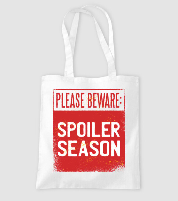 Atenție! Pericol de spoiler model alb pe tricou