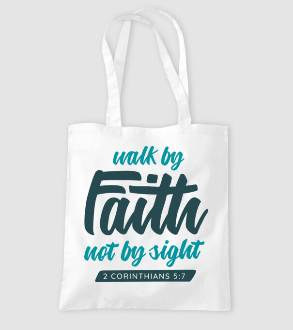 Walk by faith - Religie model alb pe tricou