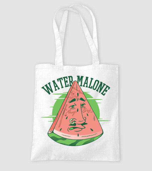 Water Malone model alb pe tricou