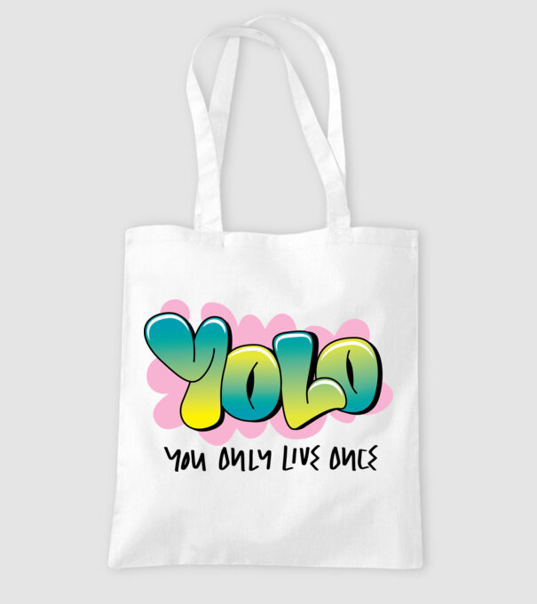 YOLO - You only live once model alb pe tricou