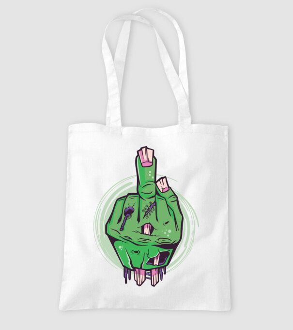 Mână Zombie model alb pe tricou