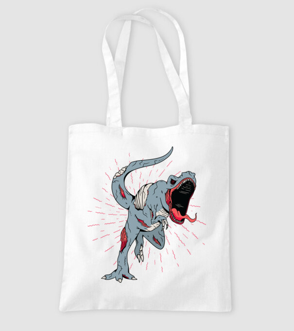 T-rex Zombie model alb pe tricou