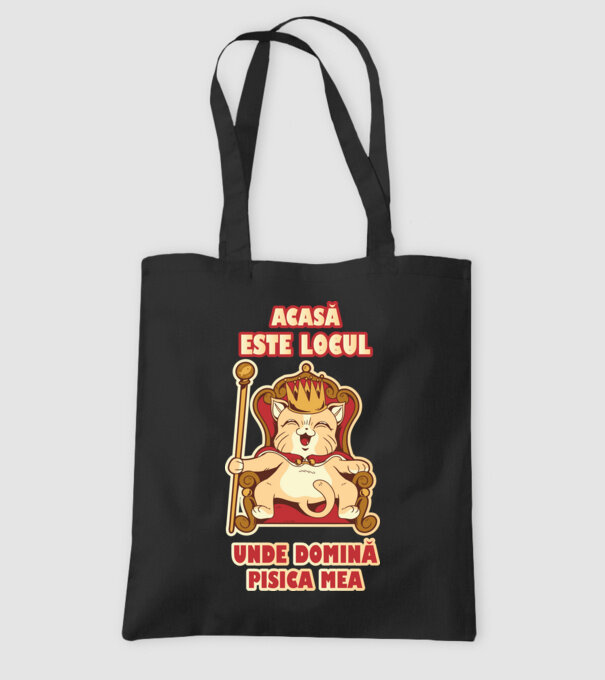 acasă este locul unde domină pisica mea model negru pe tricou