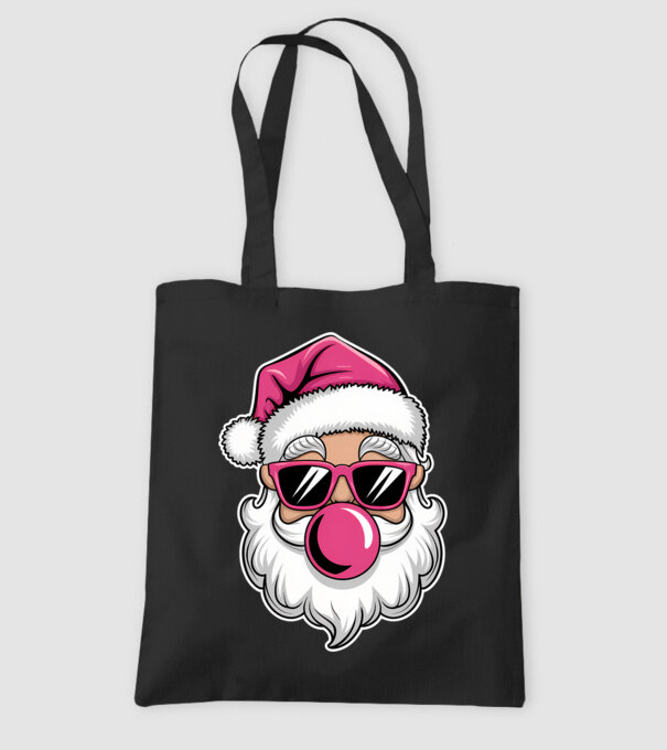 Bubble gum Santa 2 model negru pe tricou