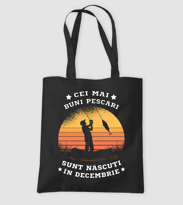 Cei mai buni Pescari sunt născuți în Decembrie model negru pe tricou