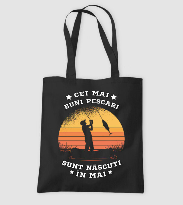 Cei mai buni Pescari sunt născuți în Mai model negru pe tricou