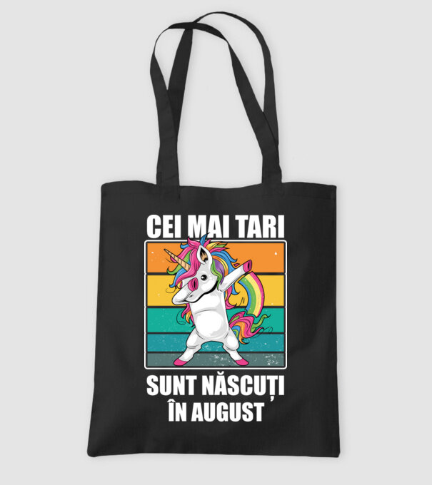 Cei mai tari sunt născuți în august model negru pe tricou