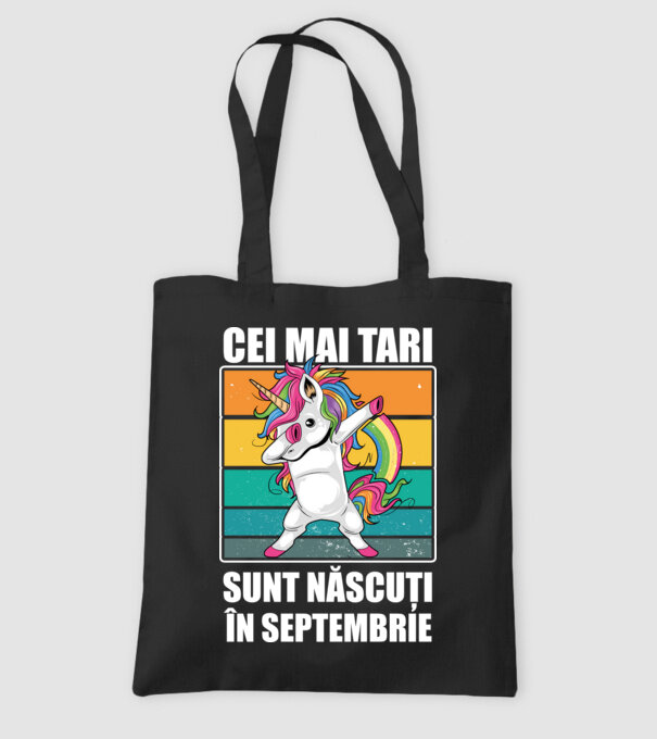 Cei mai tari sunt născuți în septembrie model negru pe tricou