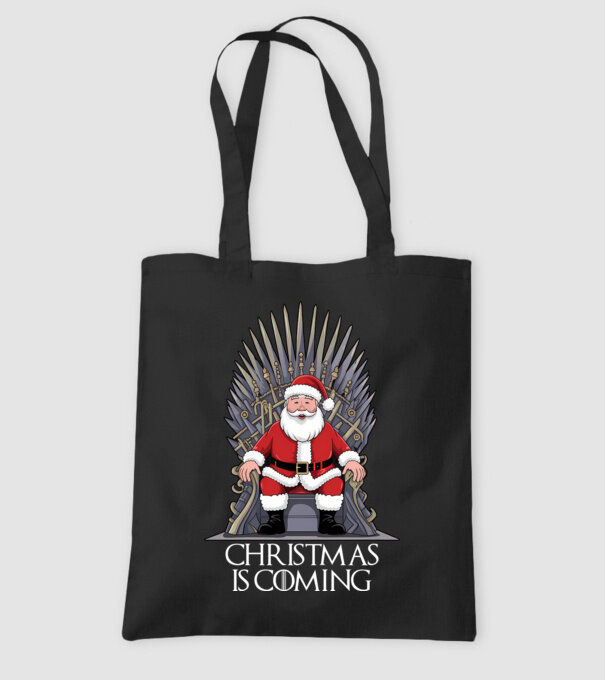 Christmas is Coming Negru model negru pe tricou