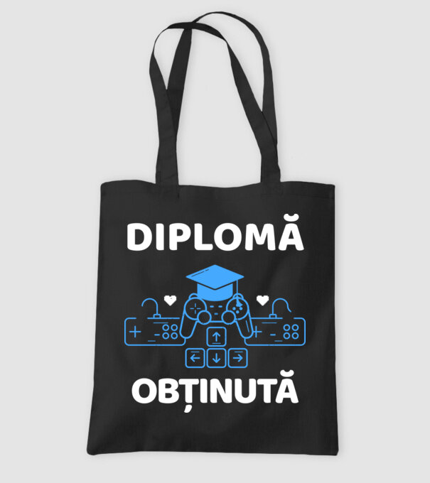 Diplomă obținută model negru pe tricou