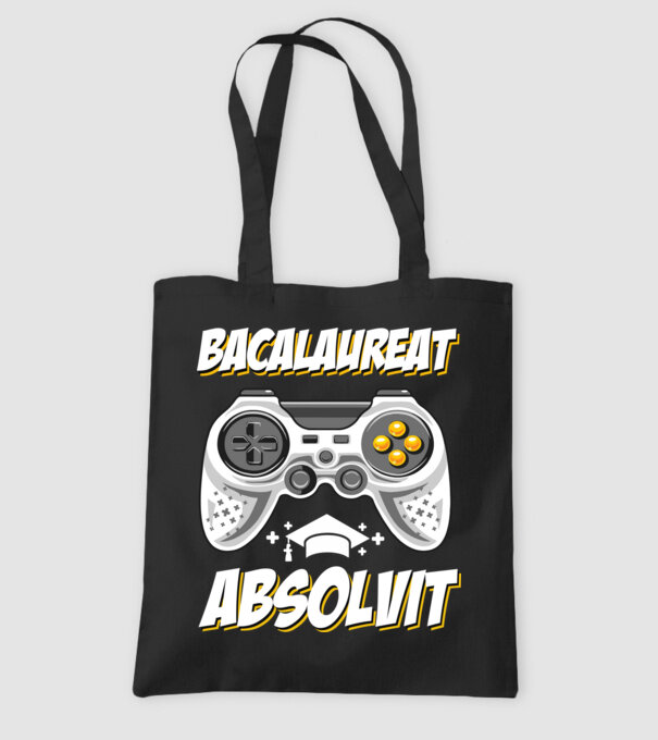 Gameri şcoală Bacalaureat model negru pe tricou