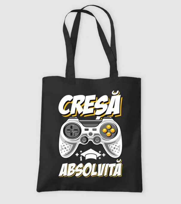 Gameri şcoală Creșă model negru pe tricou