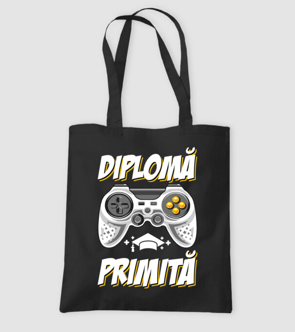 Gameri şcoală Diplomă model negru pe tricou