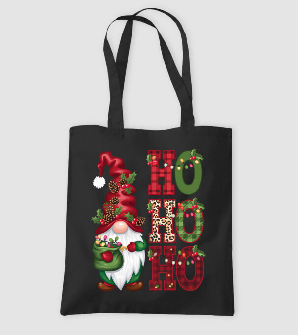 HOHOHO Gnome model negru pe tricou