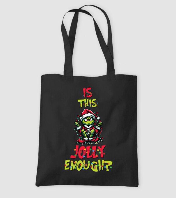 Is this jolly enough Grinch model negru pe tricou