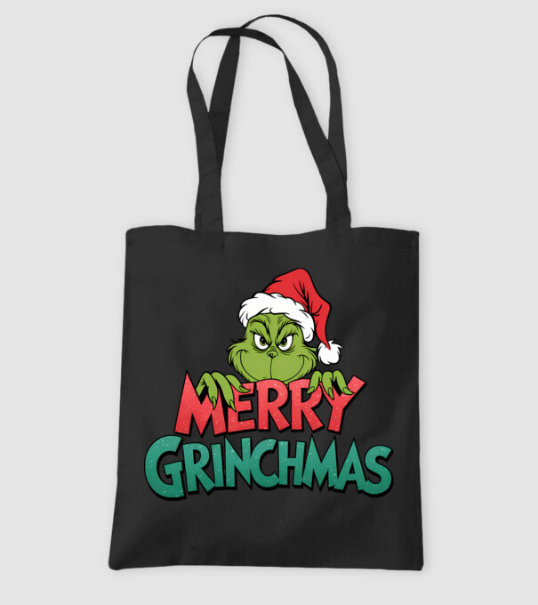 Merry Grinchmas model negru pe tricou