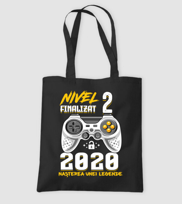 Nivel 2 finalizat. 2020 nașterea unei legende model negru pe tricou