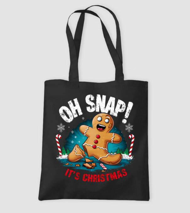 Oh snap! It's christmas Negru model negru pe tricou