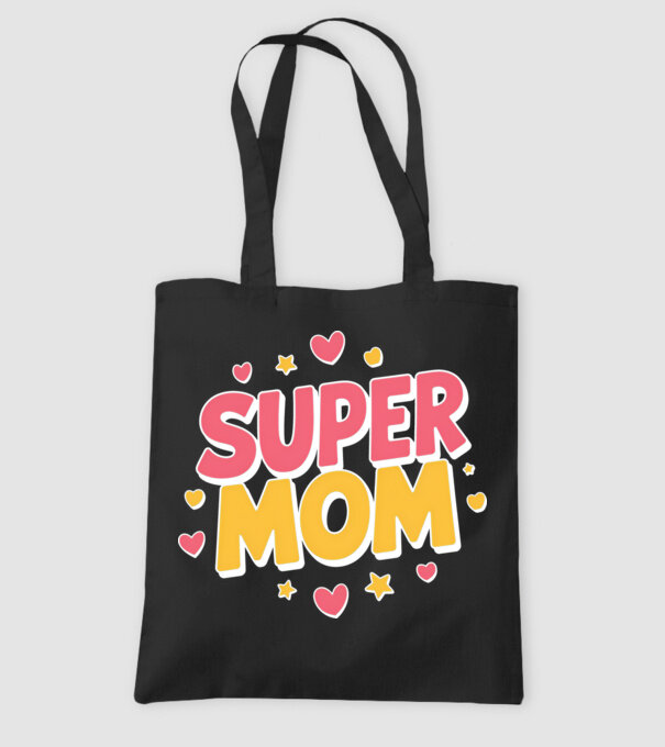Super Mom Negru model negru pe tricou