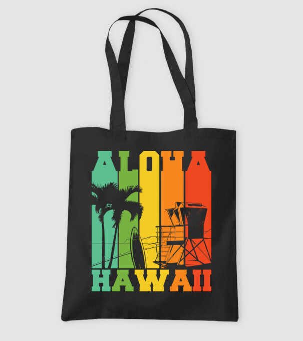 Aloha Hawaii model negru pe tricou