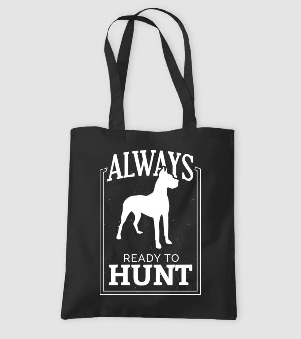 Always ready to hunt Câine de vânătoare model negru pe tricou
