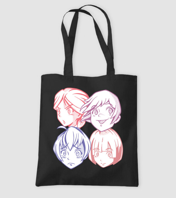 Expresii Anime model negru pe tricou