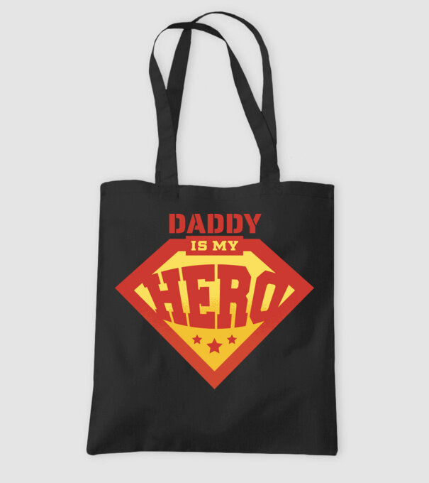 Tata este Supereroul meu model negru pe tricou