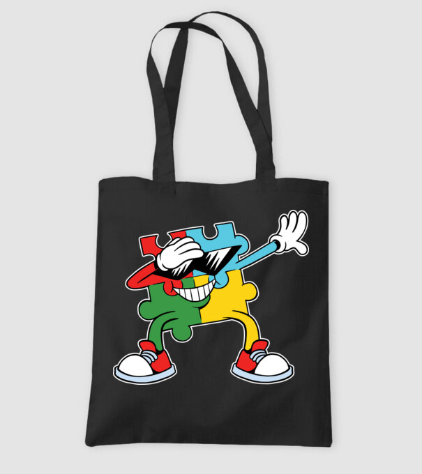 Autist DAB Puzzle model negru pe tricou