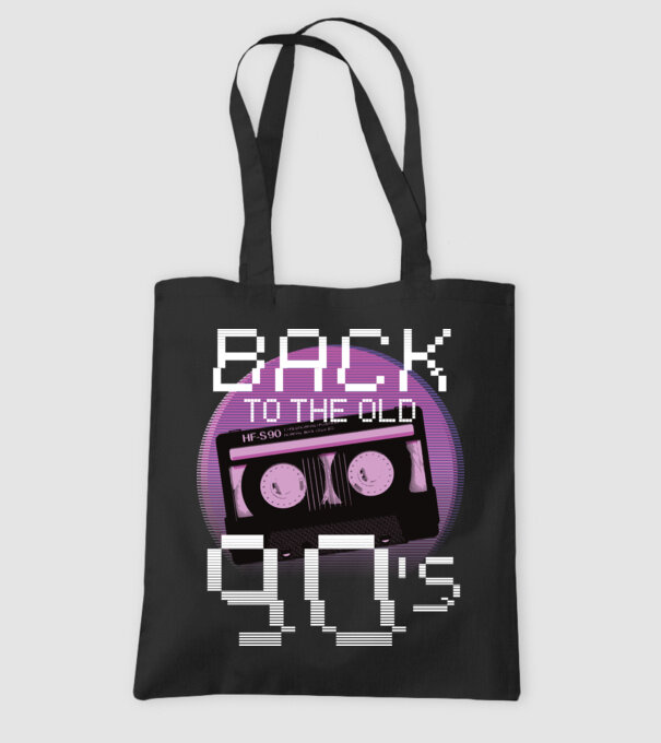 'Back to the 90s Înapoi în anii ''90' model negru pe tricou