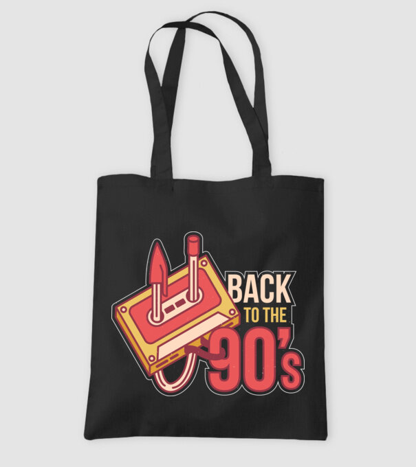 'Back to the 90s Înapoi în anii ''90 Retro' model negru pe tricou