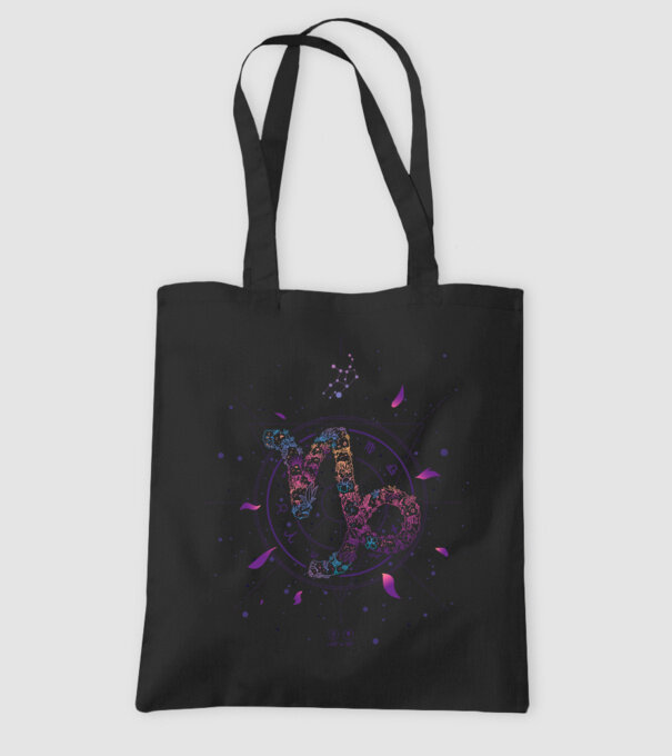 Capricorn Zodiac model negru pe tricou