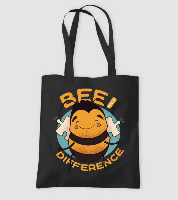Bee the Difference - Fii tu însuți diferența model negru pe tricou