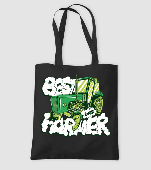 Best Farmer Ever cu Tractor model negru pe tricou