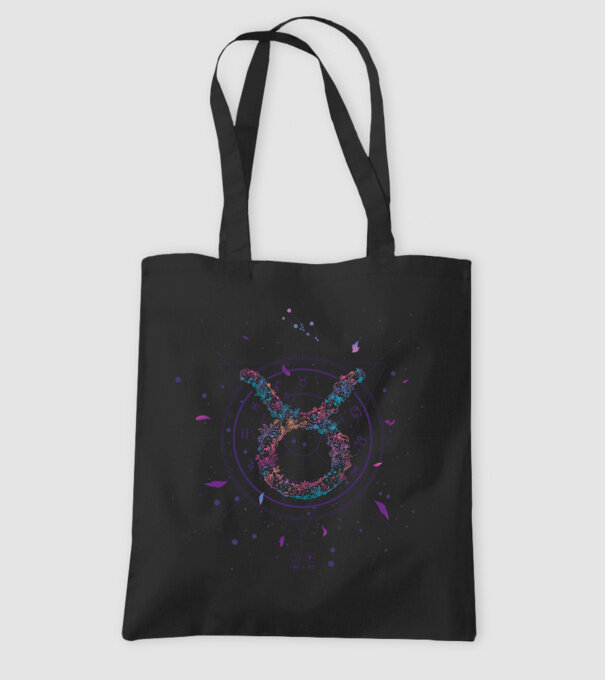 Taurus Zodiac model negru pe tricou