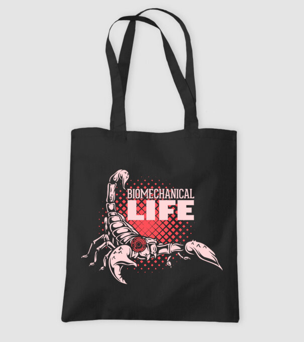 Biomechanical Life model negru pe tricou