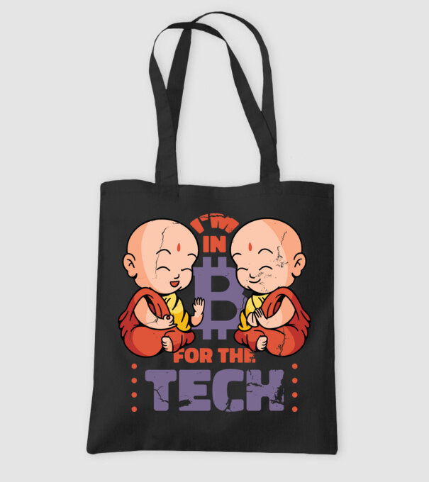 Călugări Buddha Bitcoin model negru pe tricou