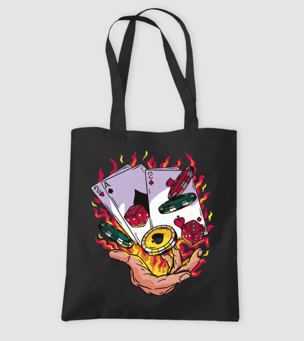 Black Jack Casino model negru pe tricou