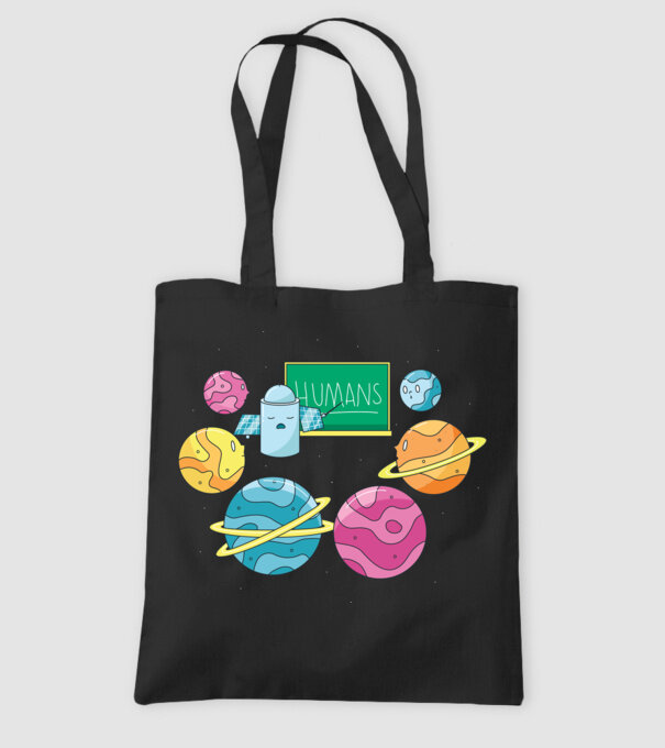 Învățarea planetelor model negru pe tricou
