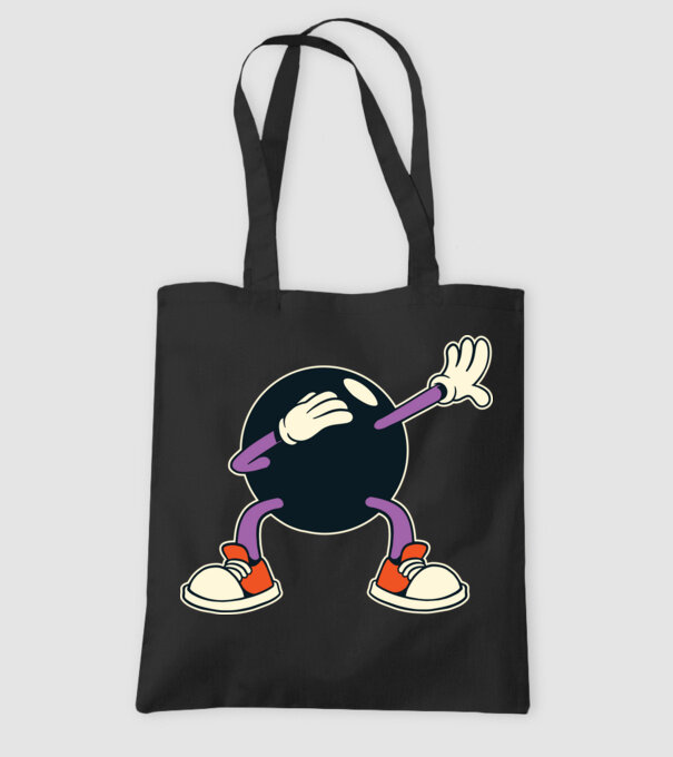 Bowling DAB model negru pe tricou