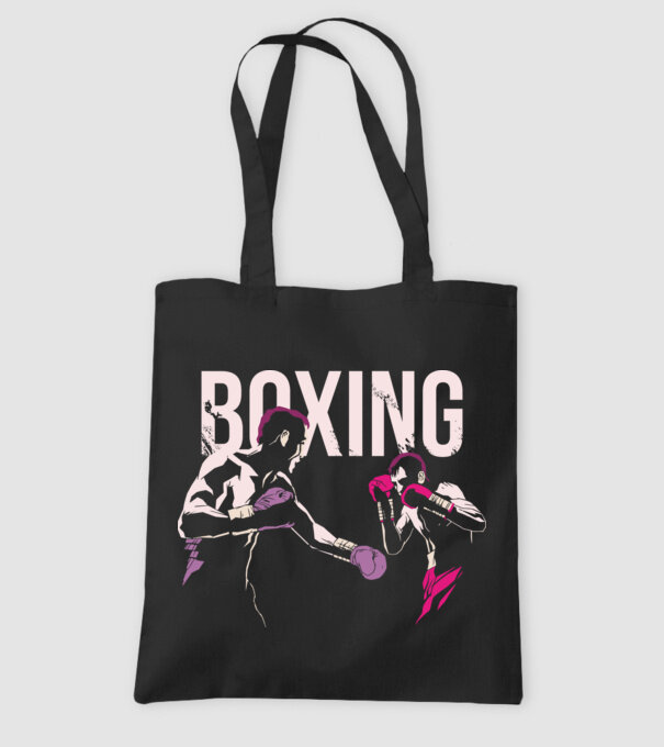 Boxing model negru pe tricou
