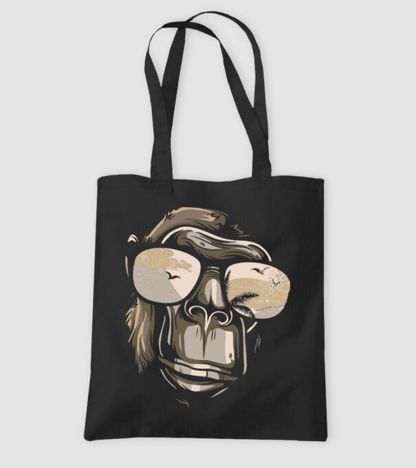 Cool Monkey model negru pe tricou