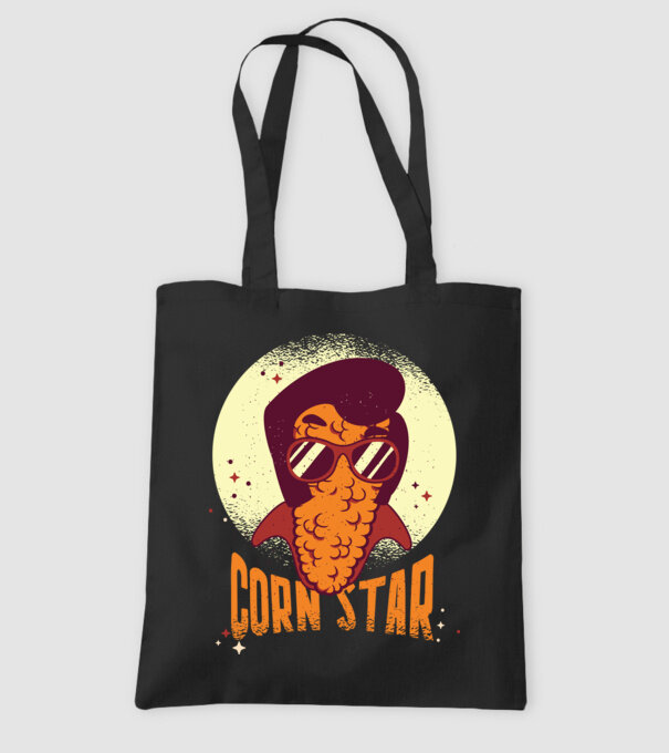 Corn Star - Porumb cu freză Elvis model negru pe tricou