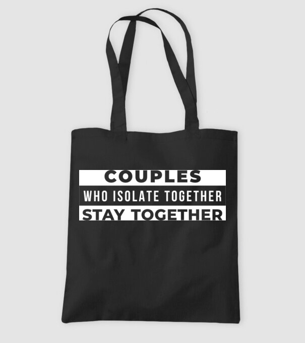couples who isolate together model negru pe tricou