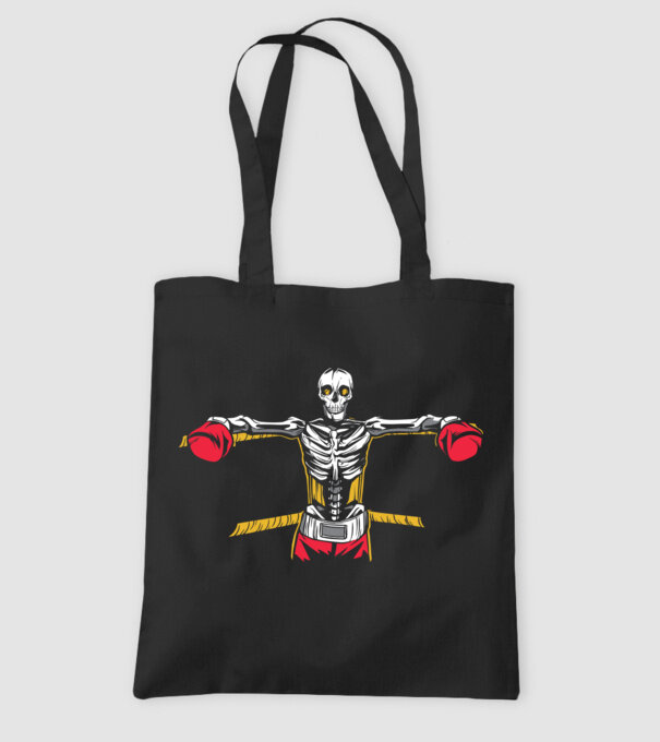Schelet Boxer model negru pe tricou